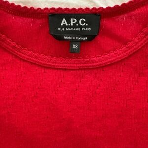 APC Paris pointelle knit tee